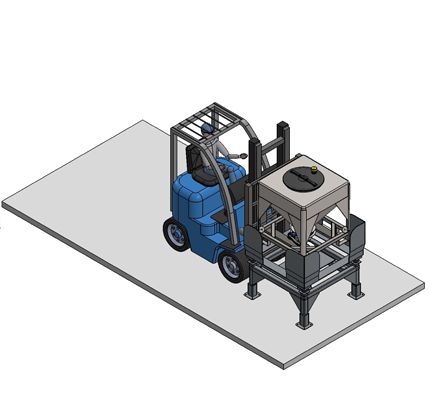 Container discharging process - Step 2 - IBC Containers