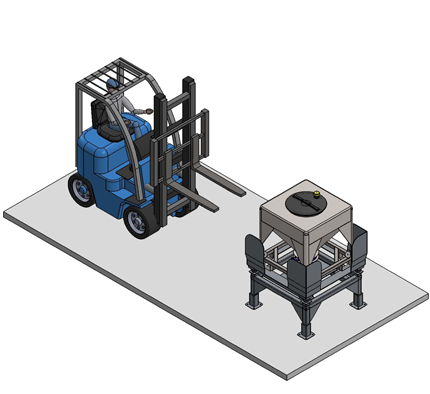 Container discharging process - Step 3 - IBC Containers