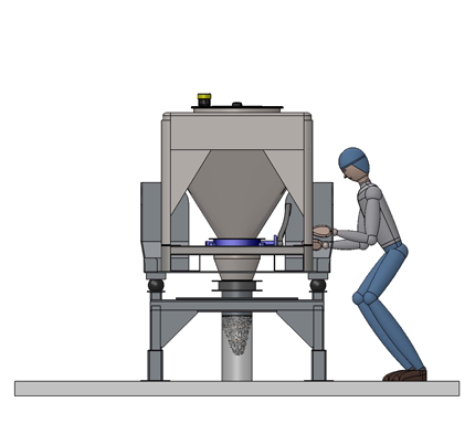 Container discharging process - Step 4 - IBC Containers